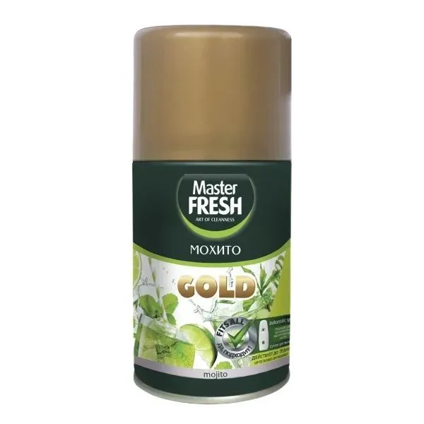 Master FRESH GOLD Освежитель воздуха 250мл Мохито (сменный баллон д/авт.спрея)