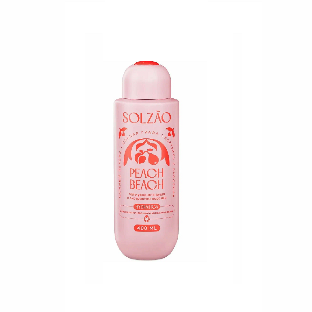 Гель-уход д/душа жен. Solzao 400мл Peach Beach