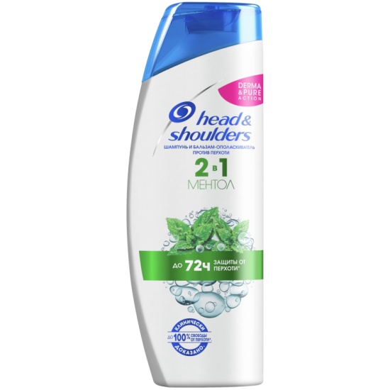 HEAD & SHOULDERS Шампунь и бальзам-ополаскиватель против перхоти 2в1 Ментол 400мл