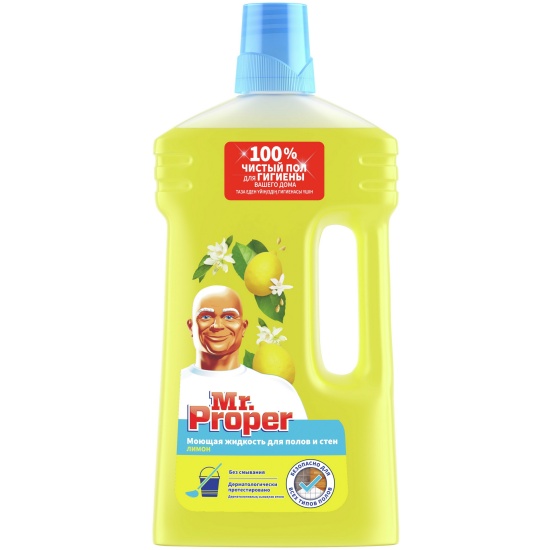 MR PROPER Моющая жидкость для полов и стен Лимон 1л