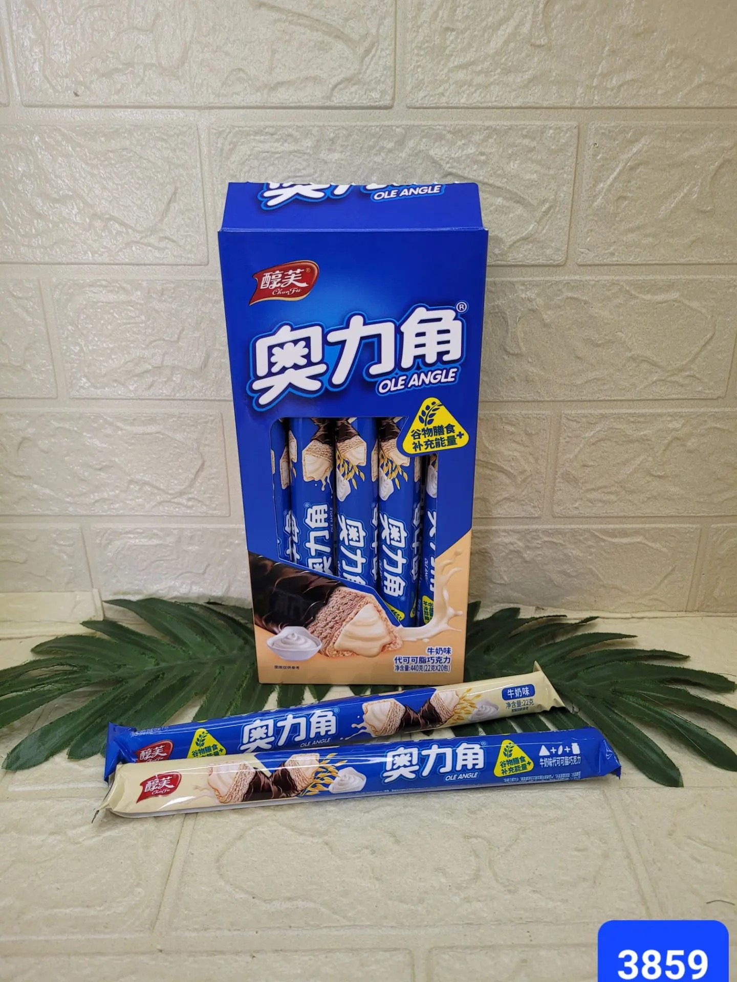 Батончик CHUNFU CRISP ANGLE с молочной начинкой, 22 гр.