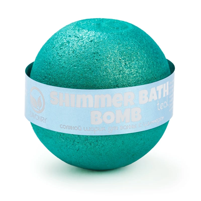Savonry Шарик д/ванн 160г с шиммером TEAL (бирюзовый)/30