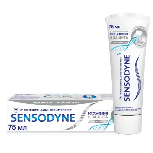SENSODYNE Зубная паста 75мл Восстановление и защита/Отбеливающая/12