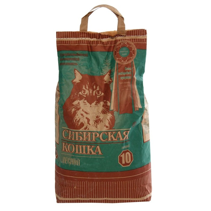 Сибирская кошка Наполнитель Лесной 10л