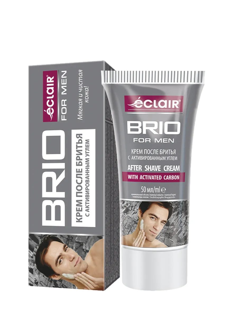 BRIO MEN Крем д/бритья 75мл c активированным углем/24