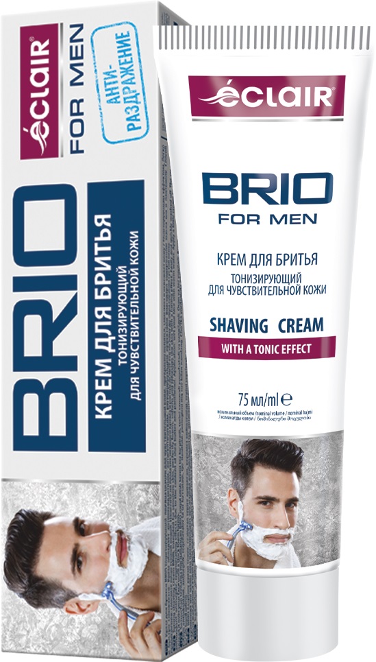 BRIO MEN Крем д/бритья 75мл тонизирование д/чувствительной кожи/24