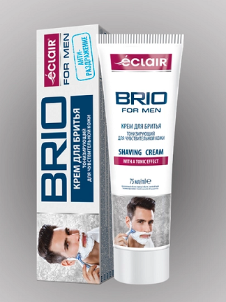 BRIO MEN Крем д/бритья 75мл тонизирование д/чувствительной кожи/24