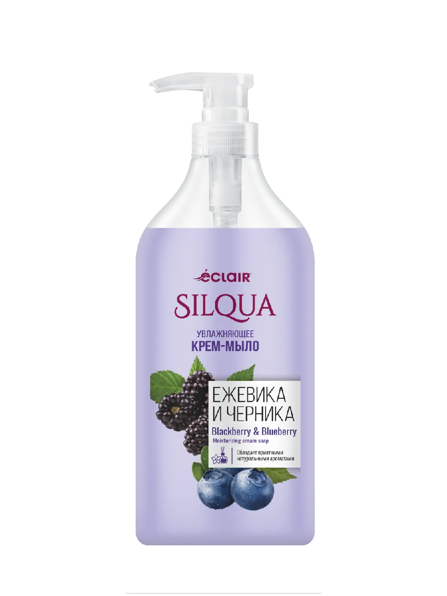 SILQUA Жидкое крем-мыло 830мл Ежевика и черника/8