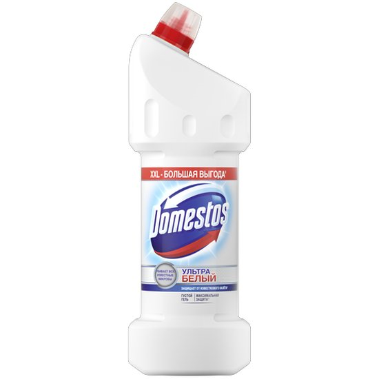 Гель для унитаза Domestos 1,5л. Ультра белый