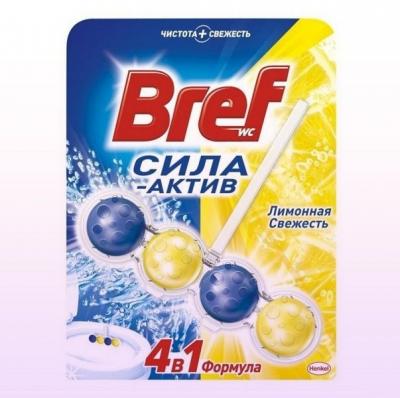 Бреф Подвесной блок д/унитаза 50г Сила Актив/Лимонная свежесть/10