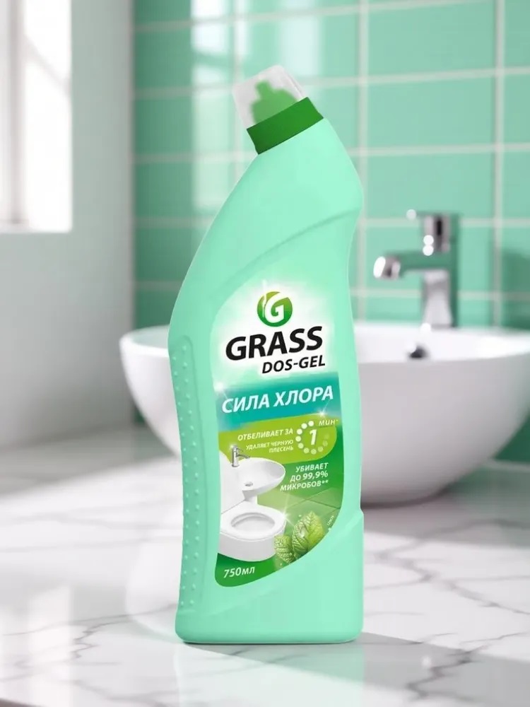 GraSS Универсальный чистящий гель «DOS GEL» Мятная сила (флакон 750 мл)