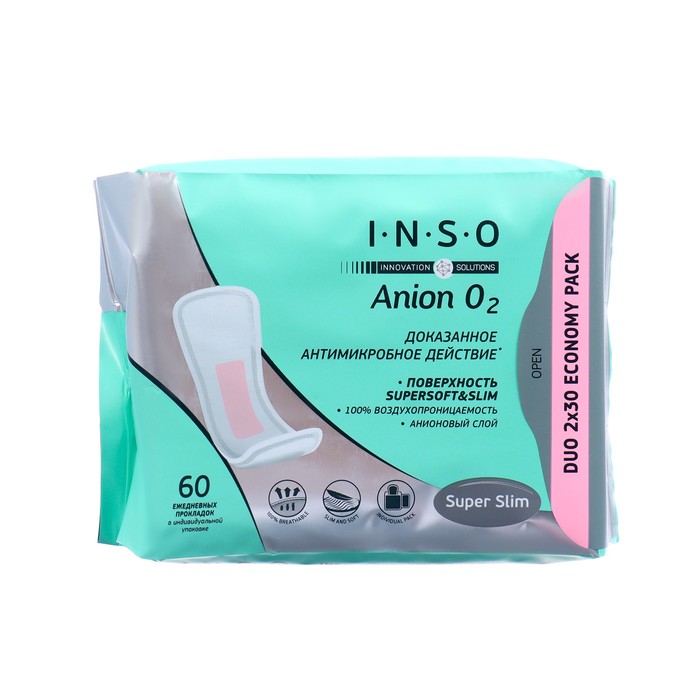 Прокладки ежедн. INSO Anion O2 60 шт 7017664