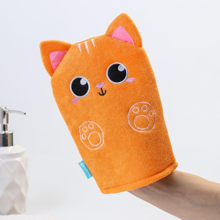 Игрушка-мочалка для купания, из махры «Котик» 3612501