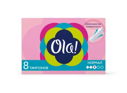 Тампоны OLA!  8шт normal Шелк.поверх.