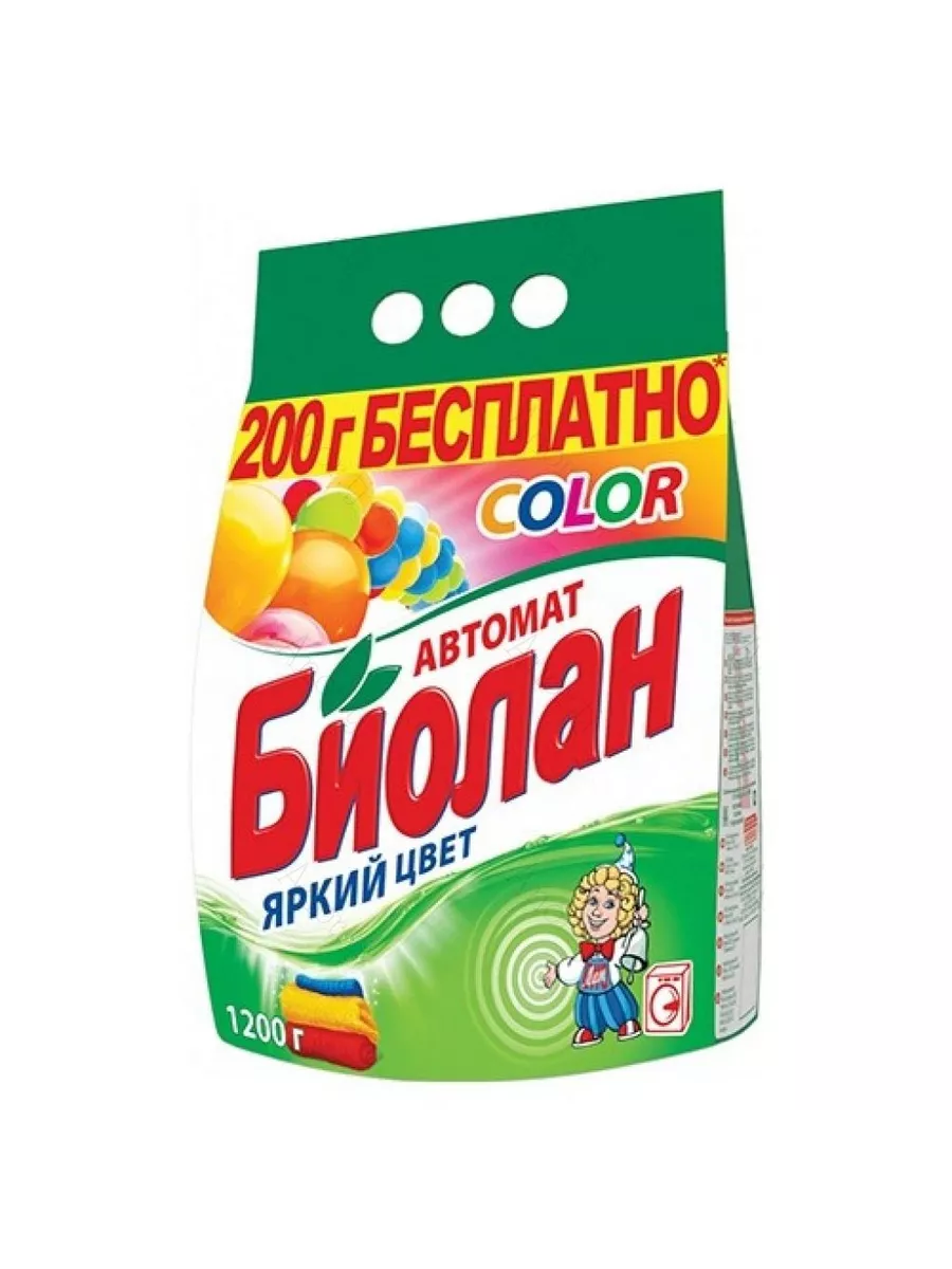 Стир. порошок Биолан 1200г Авт. Color м/у