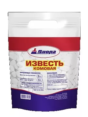 Известь комовая 3кг (6) Диола