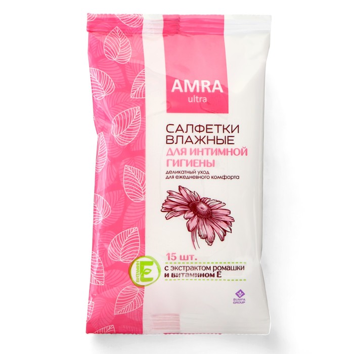 Салфетки влажные «Amra» для интимной гигиены женские, 15 шт 740932