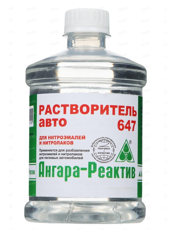 Растворитель 647 0,5л в ПЭТФ (40) Ангарск
