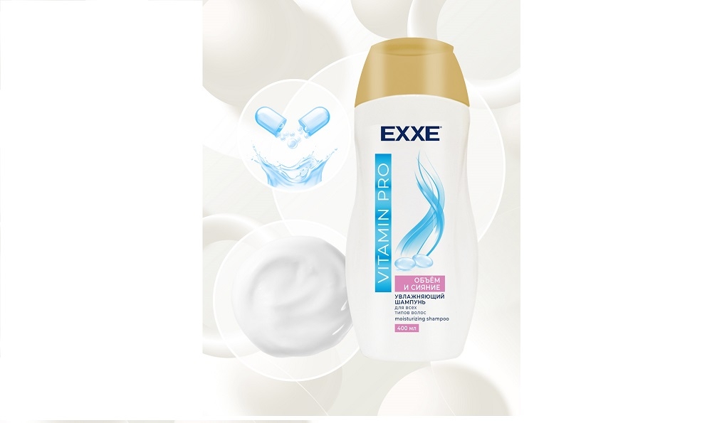 EXXE Шампунь 400мл VITAMIN PRO/Объем и сияние/Увлажняющий