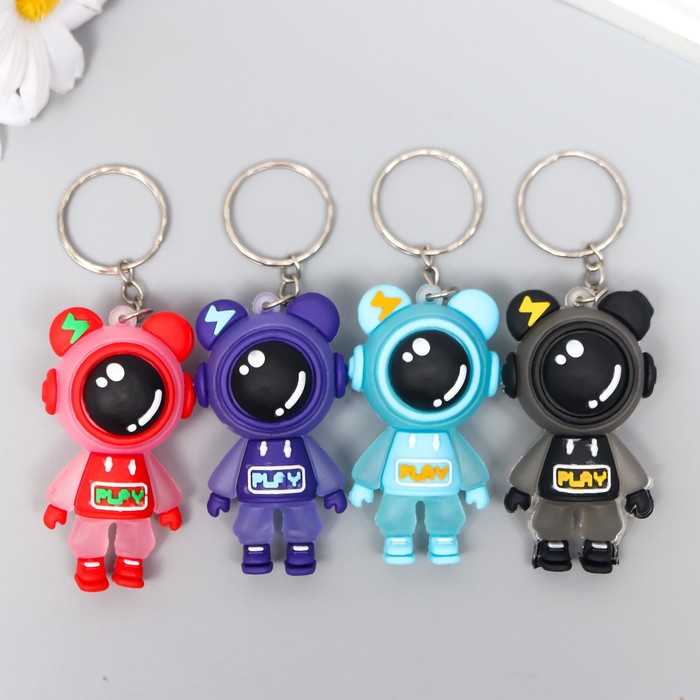 Брелок резина "Игровая космо-мышь" МИКС 1,7х2,8х5,5 см 7859428