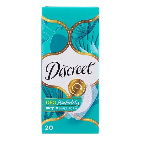 DISCREET Женские гигиенические прокладки на каждый день арома Deo Water Lily Multiform Single 20шт